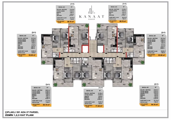 Kanaat Premium (Komfortable Wohnungen zum Verkauf in Alanya Çıplaklı)