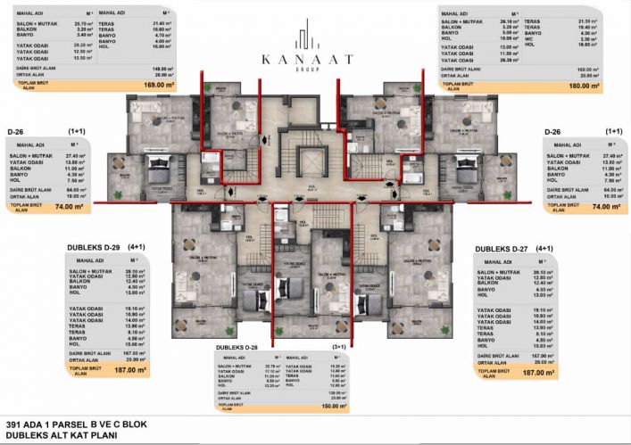 Kanaat Premium (Comfortable Apartments for Sale in Alanya Ciplakli)