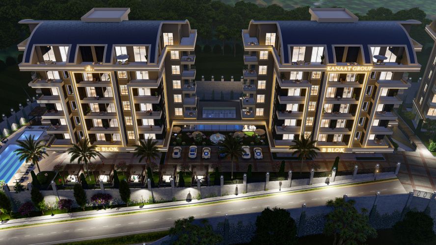 Kanaat Premium (Comfortable Apartments for Sale in Alanya Ciplakli)