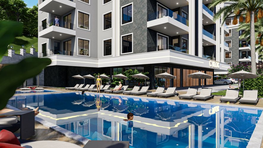 Kanaat Premium (Comfortable Apartments for Sale in Alanya Ciplakli)