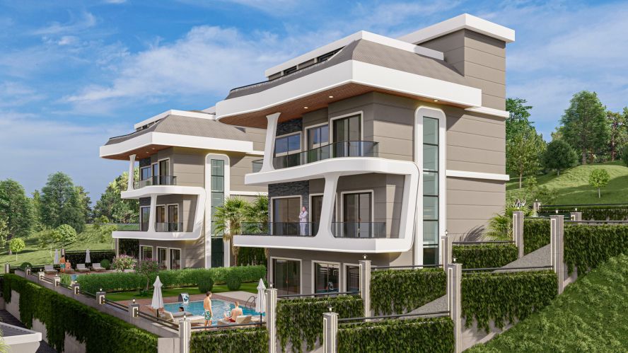 Ruby Deluxe Villas (Luxury Villas for Sale in Kargicak Alanya)