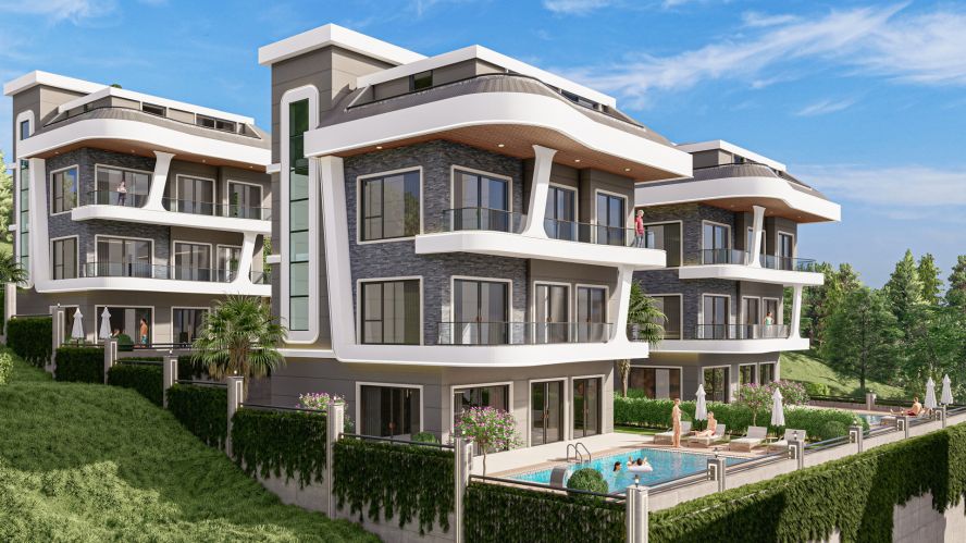 Ruby Deluxe Villas (Luxury Villas for Sale in Kargicak Alanya)