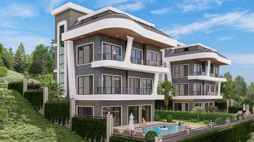 Ruby Deluxe Villas (Luxury Villas for Sale in Kargicak Alanya)