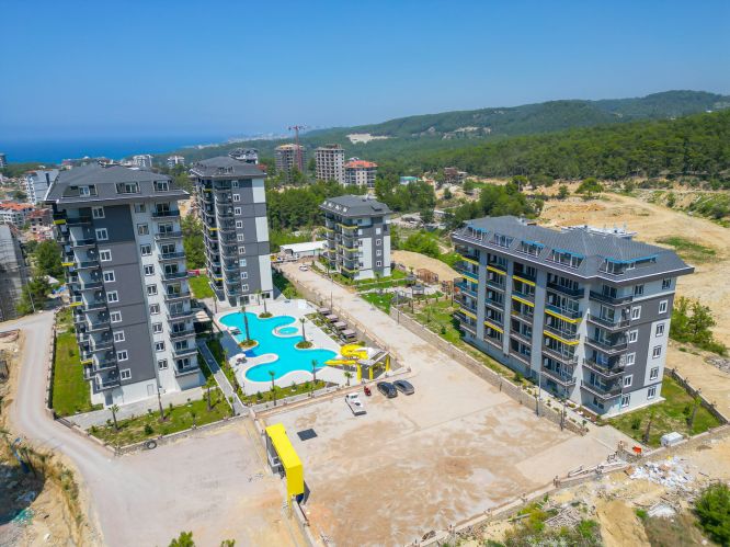 Olive Paradise (1+1 Flat for Sale with Sea View in Alanya Avsallar)