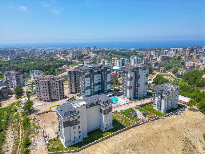 Olive Paradise (1+1 Flat for Sale with Sea View in Alanya Avsallar)