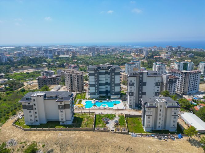 Olive Paradise (1+1 Flat for Sale with Sea View in Alanya Avsallar)