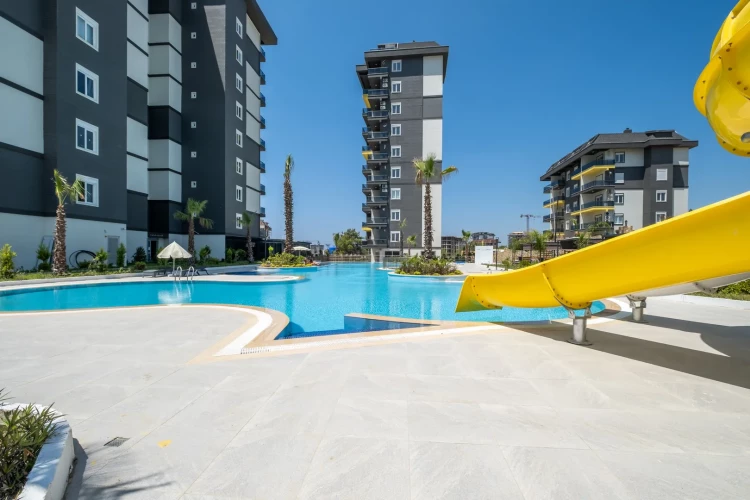 Olive Paradise (1+1 Flat for Sale with Sea View in Alanya Avsallar)