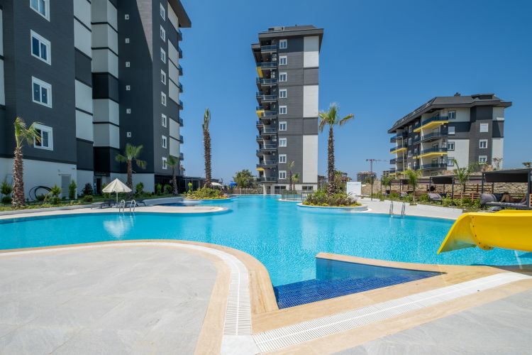 Olive Paradise (1+1 Flat for Sale with Sea View in Alanya Avsallar)