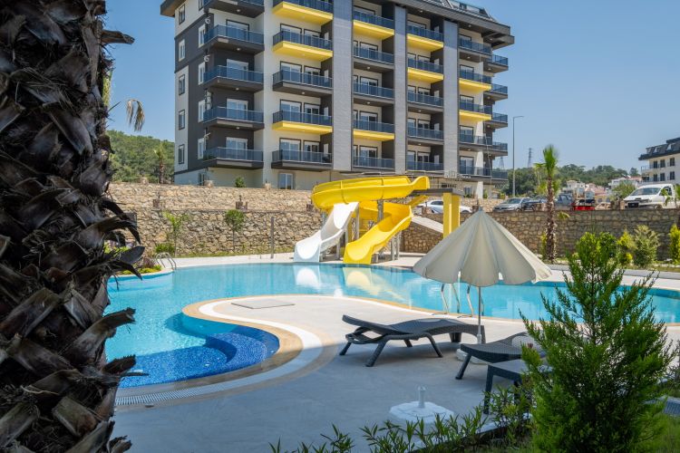 Olive Paradise (1+1 Flat for Sale with Sea View in Alanya Avsallar)