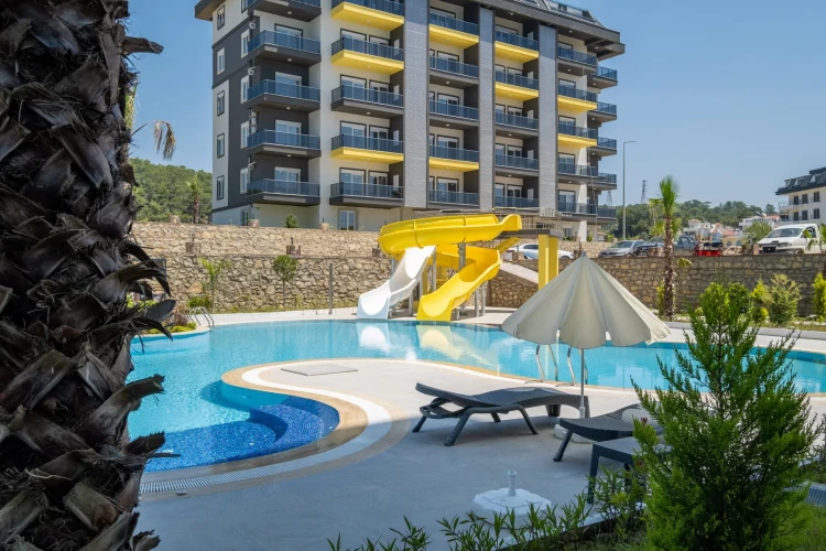 Olive Paradise (1+1 Flat for Sale with Sea View in Alanya Avsallar)