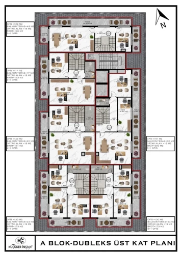 Küçüker Business (Luxus- und komfortable Büros zum Verkauf in Alanya Oba)